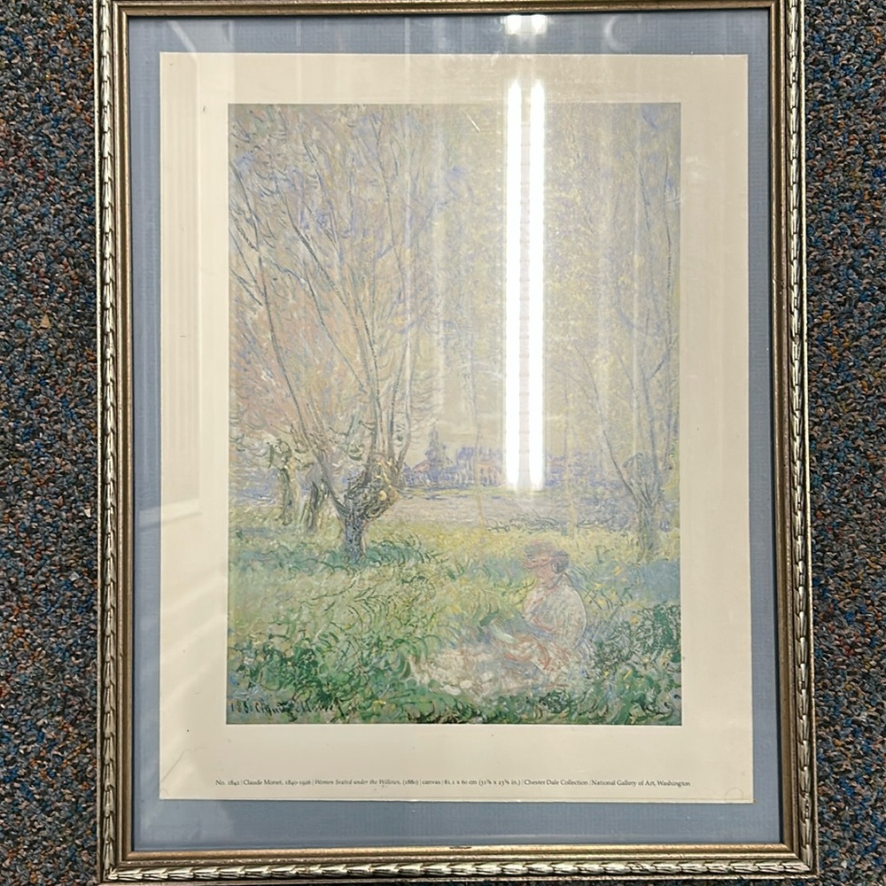 Monet print National gallery of Art Washington 1970 original vintage frame
